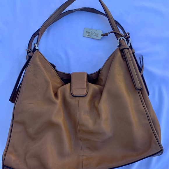 Coach Madison Carlyle Shoulder Bag - Tan Leather (As Is, See Photos) - Picture 11 of 12